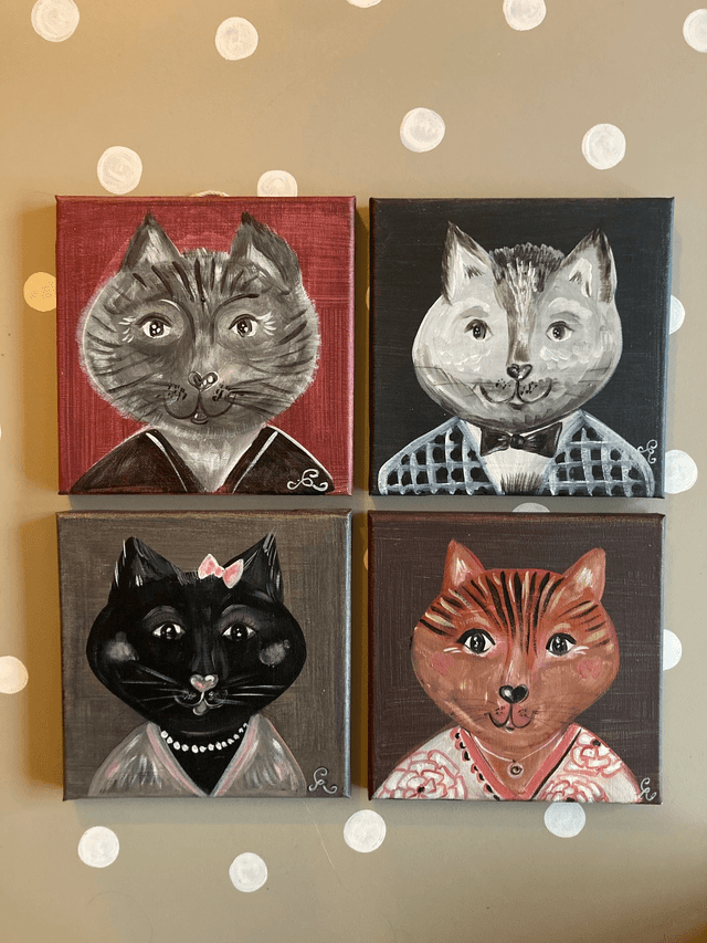 Toile chat tigré