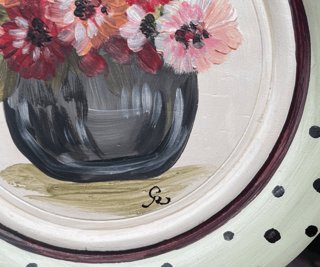 Assiette fleurie « Amandine »