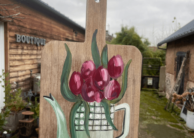 Cafetière fleurie