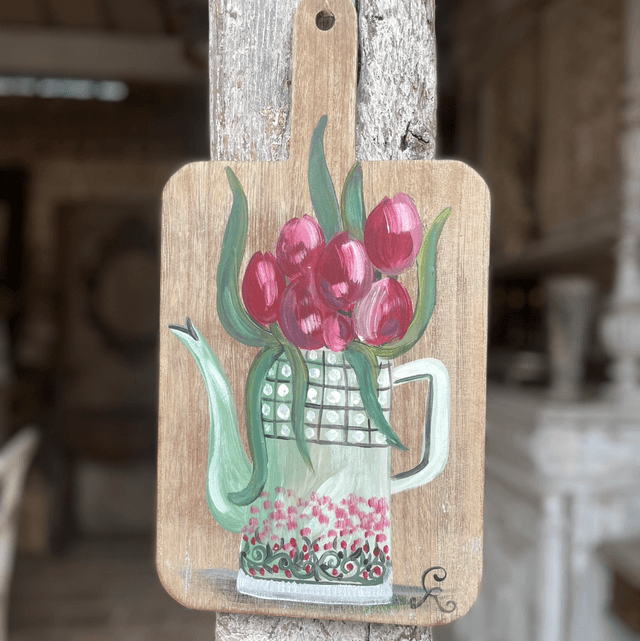 Cafetière fleurie