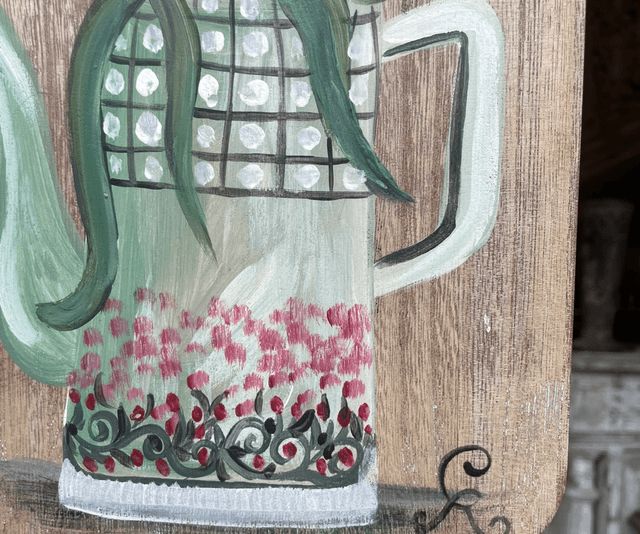 Cafetière fleurie