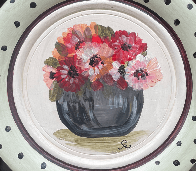 Assiette fleurie « Amandine »