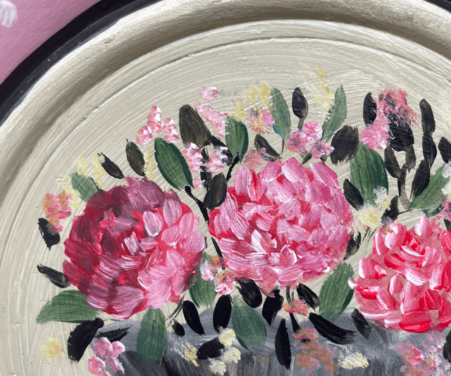 Assiette fleurie « Hortense »