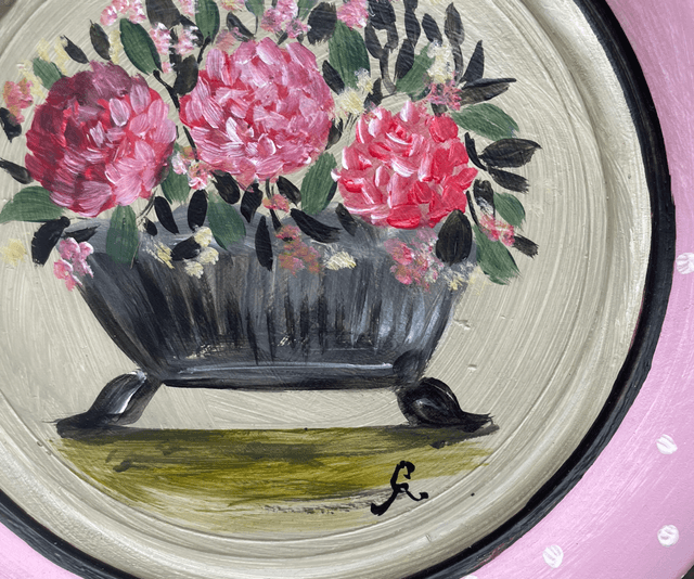 Assiette fleurie « Hortense »