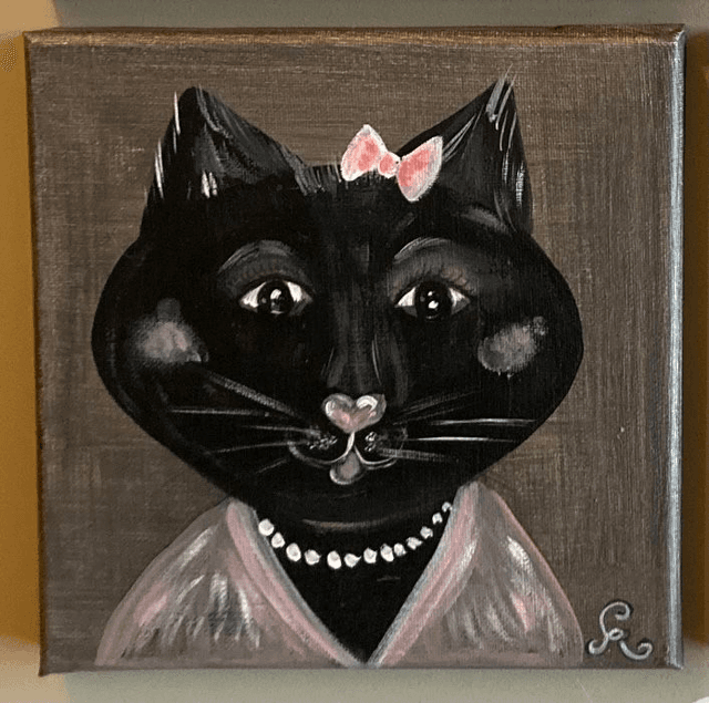 Toile chat noir