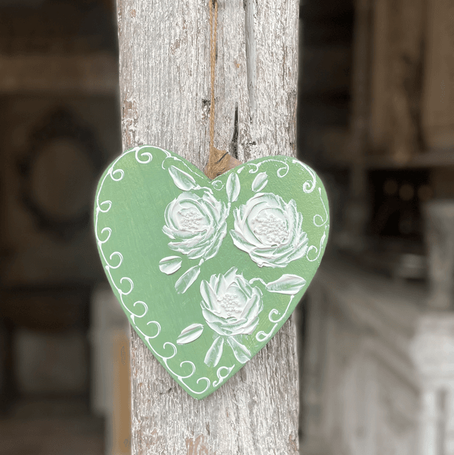 Cœur vert amande 